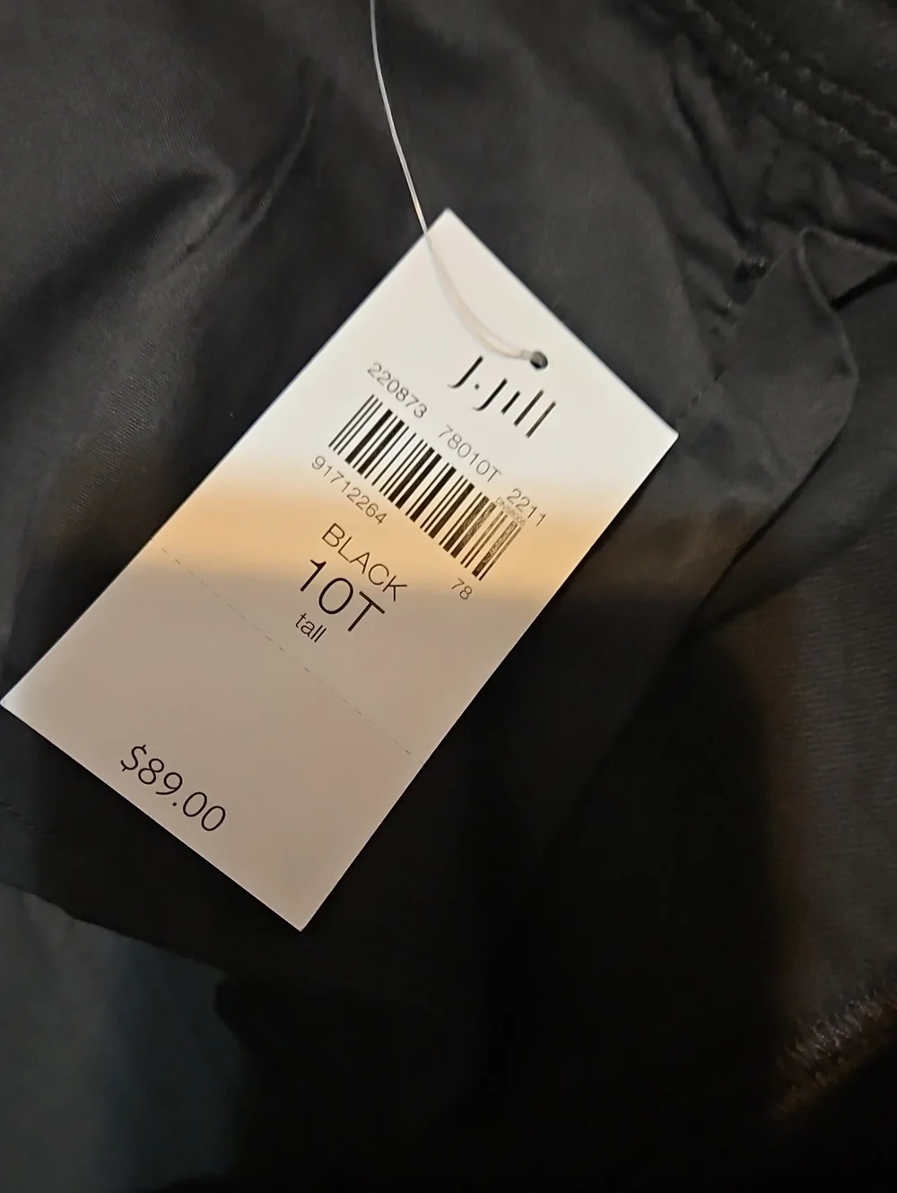 J.jill Slim Ankle Straight Black Denim High-Rise Jeans-NWT